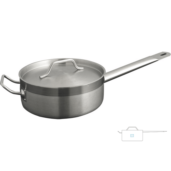 Frying pan with stainless steel lid